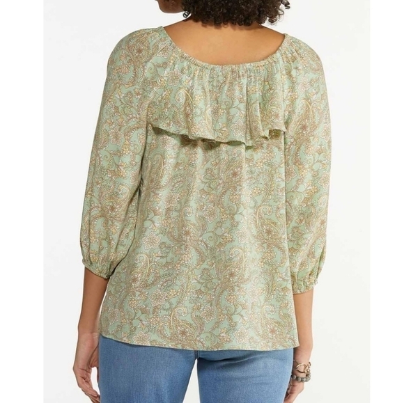 New Cato Floral Off the Shoulder Plus Blouse Tunic Top 18W 20W - Picture 3 of 4